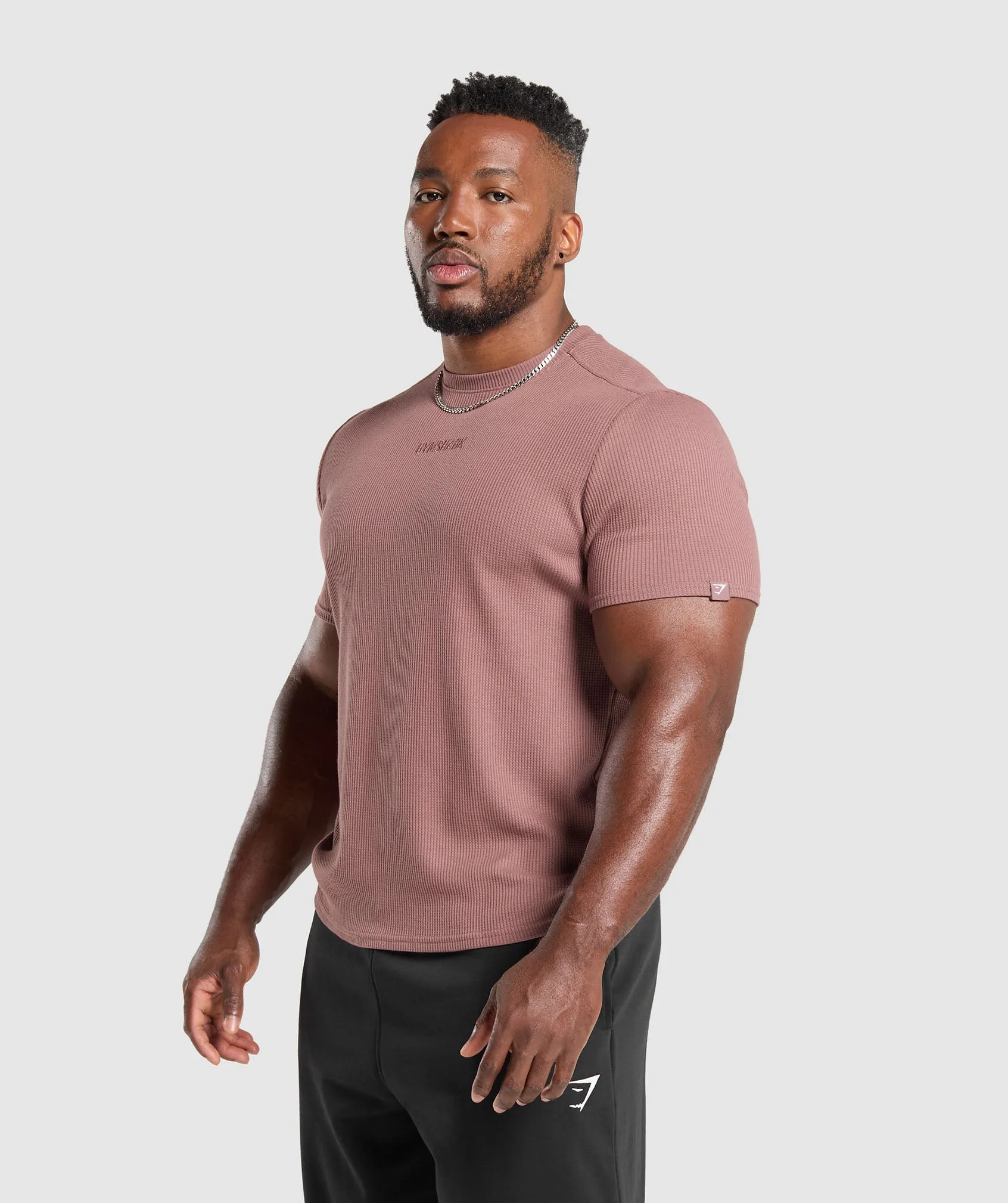 Gymshark Waffle T-Shirt - Brick Brown