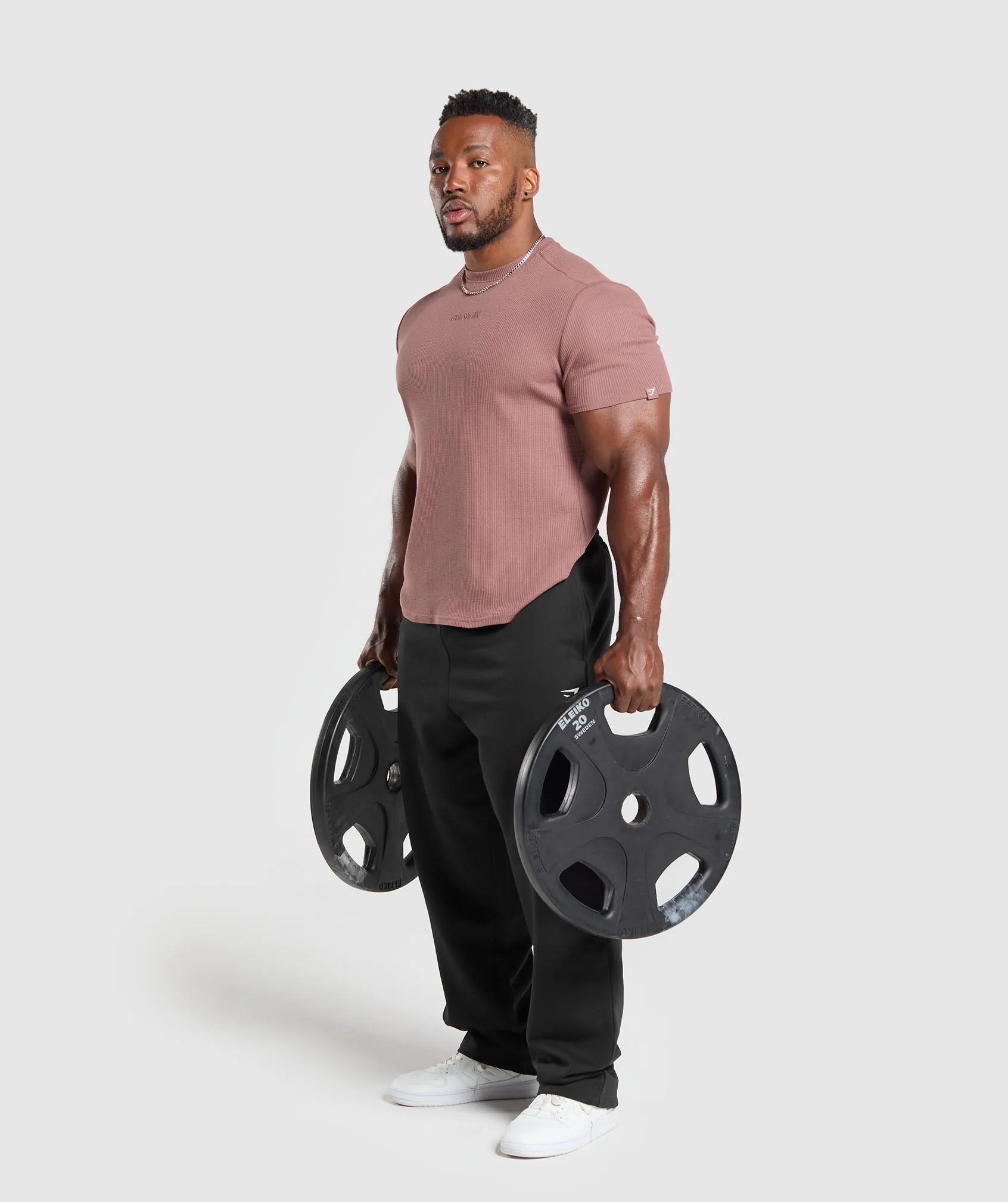 Gymshark Waffle T-Shirt - Brick Brown
