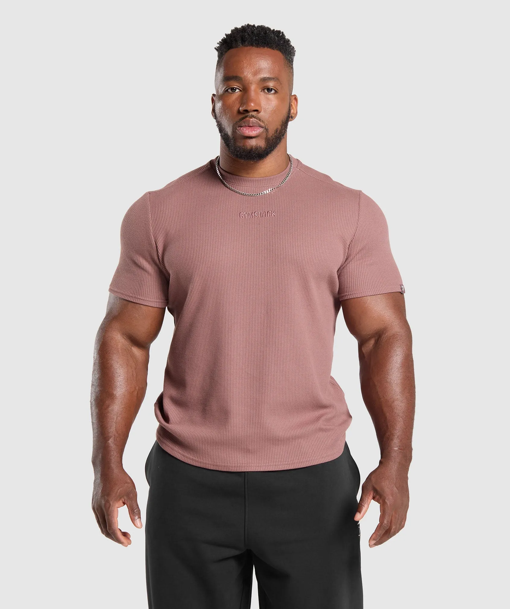 Gymshark Waffle T-Shirt - Brick Brown