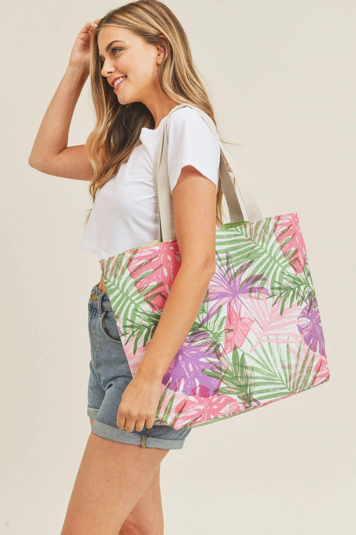 Hand Drawn Tropical Beach Tote Bag