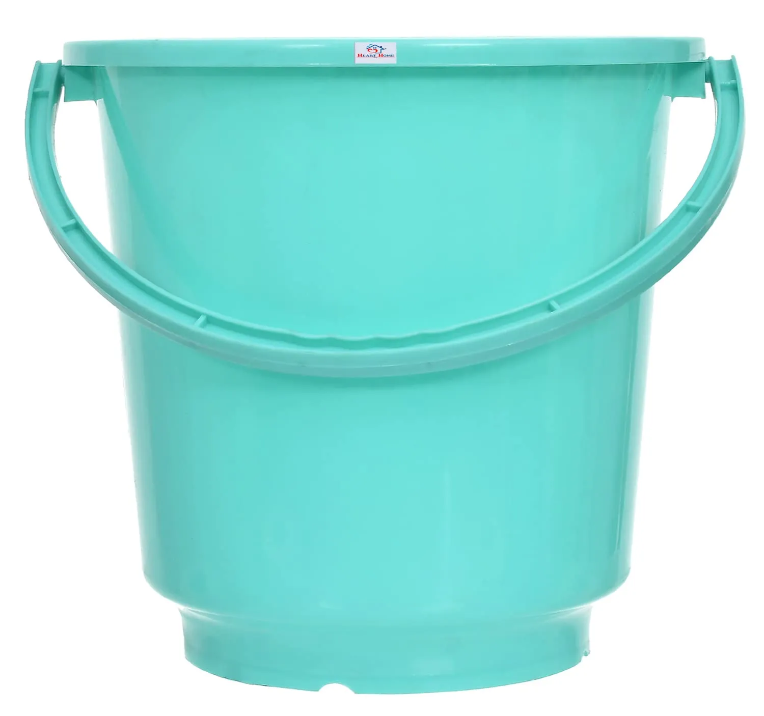 Heart Home Bucket|Plastic Bucket for Bathroom|Bucket for Bathing|Unbreakable Bucket with Handle|16 Liter (Green)