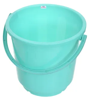 Heart Home Bucket|Plastic Bucket for Bathroom|Bucket for Bathing|Unbreakable Bucket with Handle|16 Liter (Green) Heart Home Bucket|Plastic Bucket for Bathroom|Bucket for Bathing|Unbreakable Bucket with Handle|16 Liter (Green)