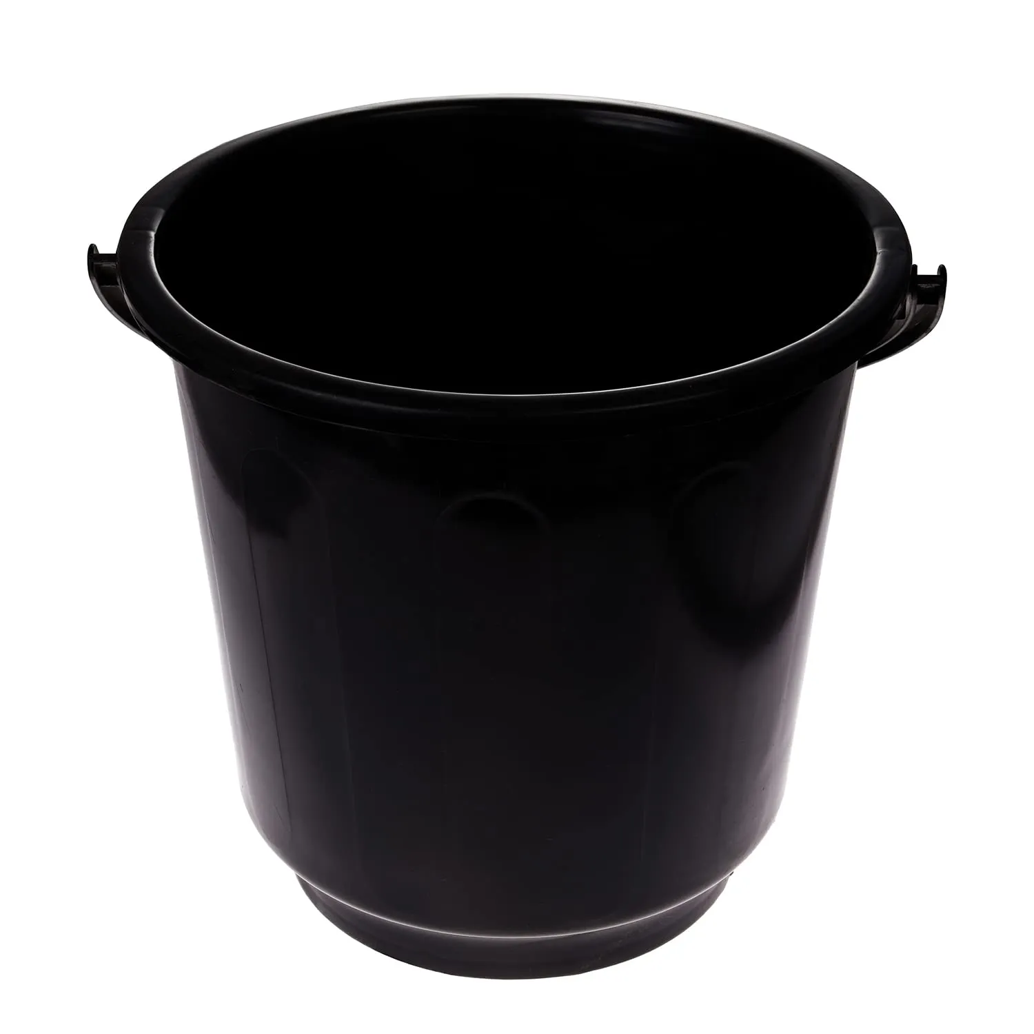 Heart Home Bucket|Plastic Bucket for Bathroom|Bucket for Bathing|Unbreakable Bucket with Handle|16 Liter|Pack of 2 (Black & Yellow)