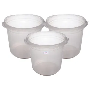Heart Home Bucket|Plastic Bucket for Bathroom|Bucket for Bathing|Unbreakable Bucket with Handle|18 Liter|Pack of 3 (Transparent) Heart Home Bucket|Plastic Bucket for Bathroom|Bucket for Bathing|Unbreakable Bucket with Handle|18 Liter|Pack of 3 (Transparent)