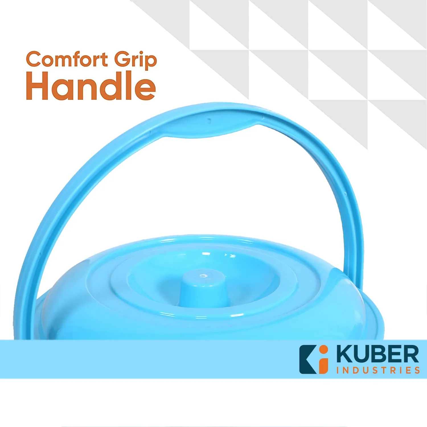 Heart Home Colorful Homeware Bucket| Plastic Bucket|Transparent Bucket with Lid & Handle for Bathroom,Home Use,13 Litre,Pack of 3 (Sky Blue)