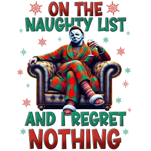 Horror Christmas, heat transfer, press and peel