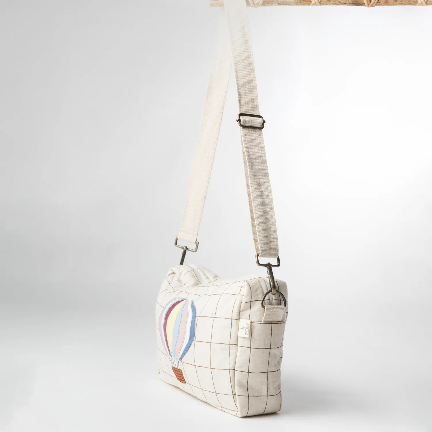 Hot-Air Balloon Cotton Sling Bag (Handcrafted Patchwork)