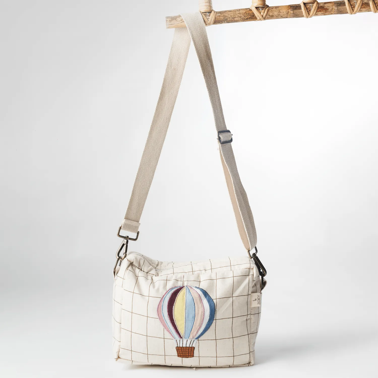 Hot-Air Balloon Cotton Sling Bag (Handcrafted Patchwork)