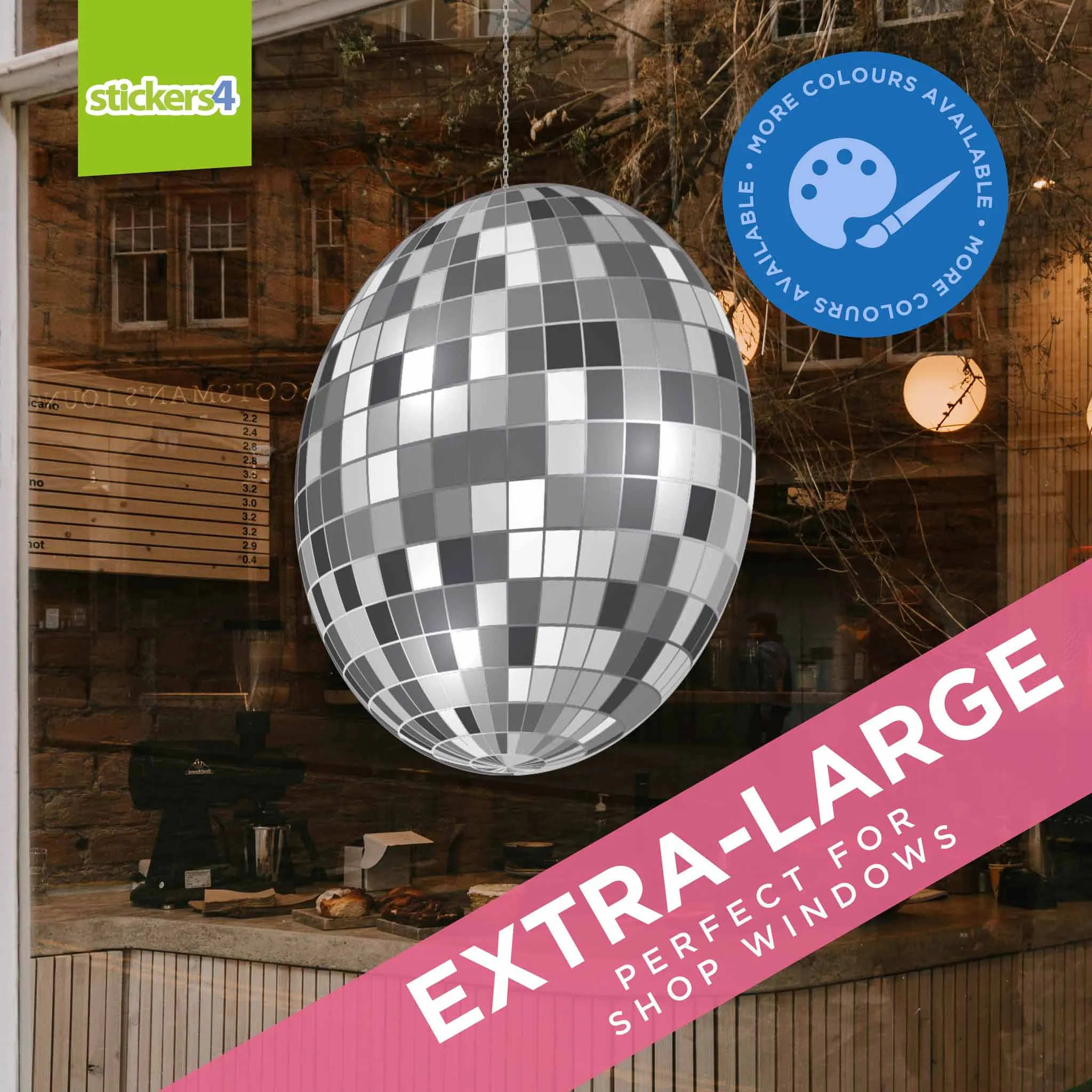 Individual Disco Ball Window Stickers (Large & XL)