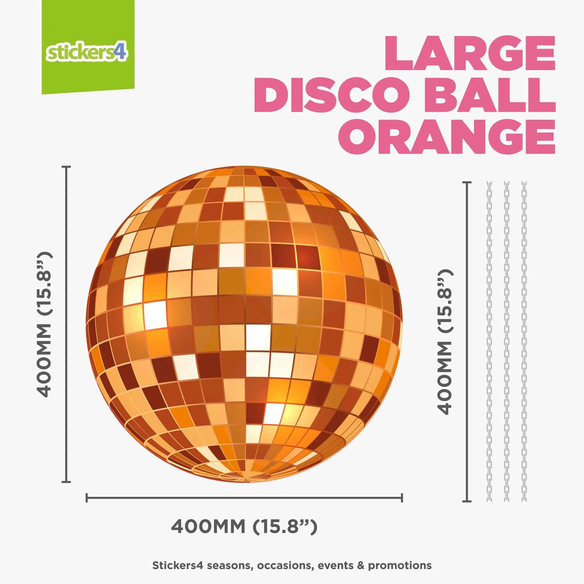 Individual Disco Ball Window Stickers (Large & XL)