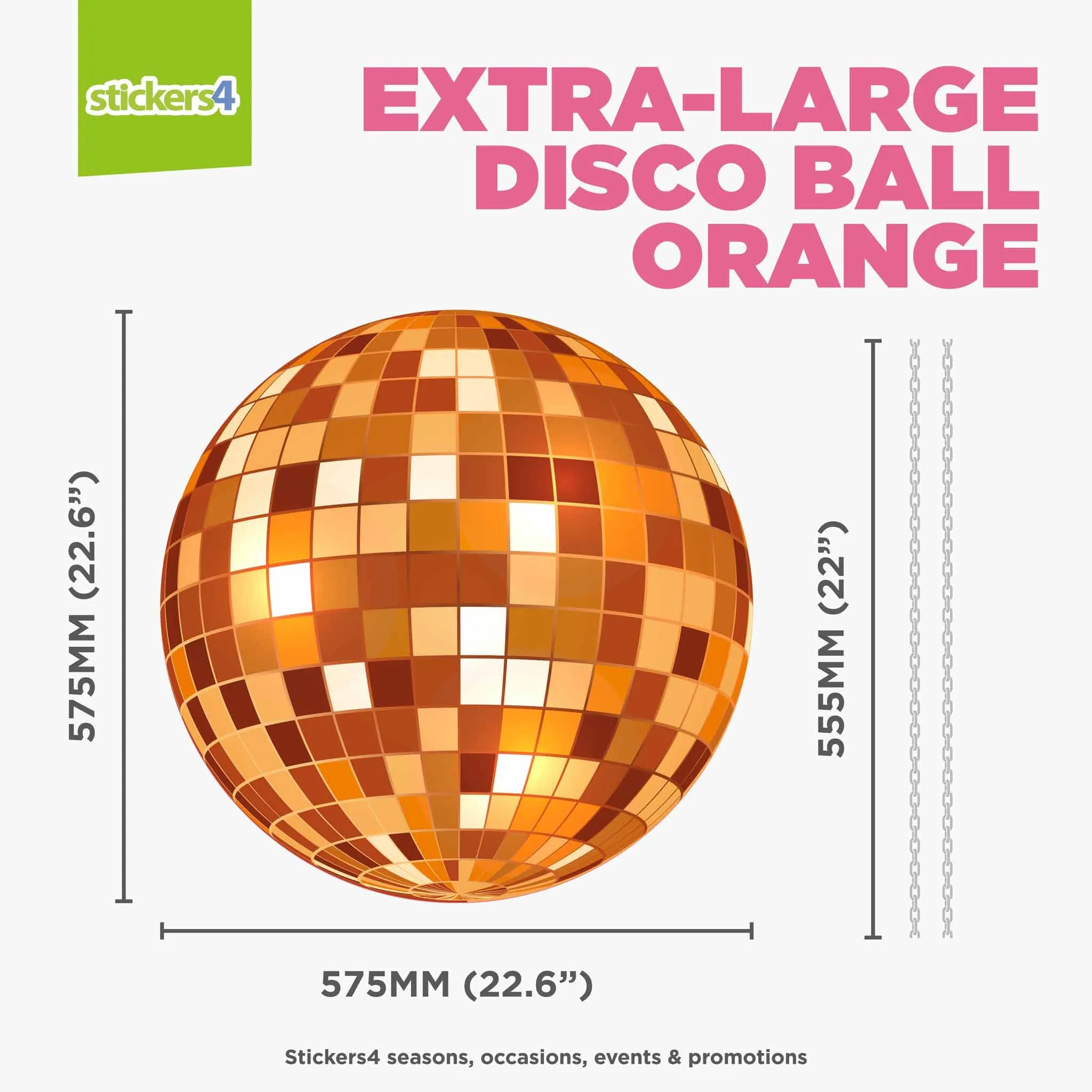 Individual Disco Ball Window Stickers (Large & XL)