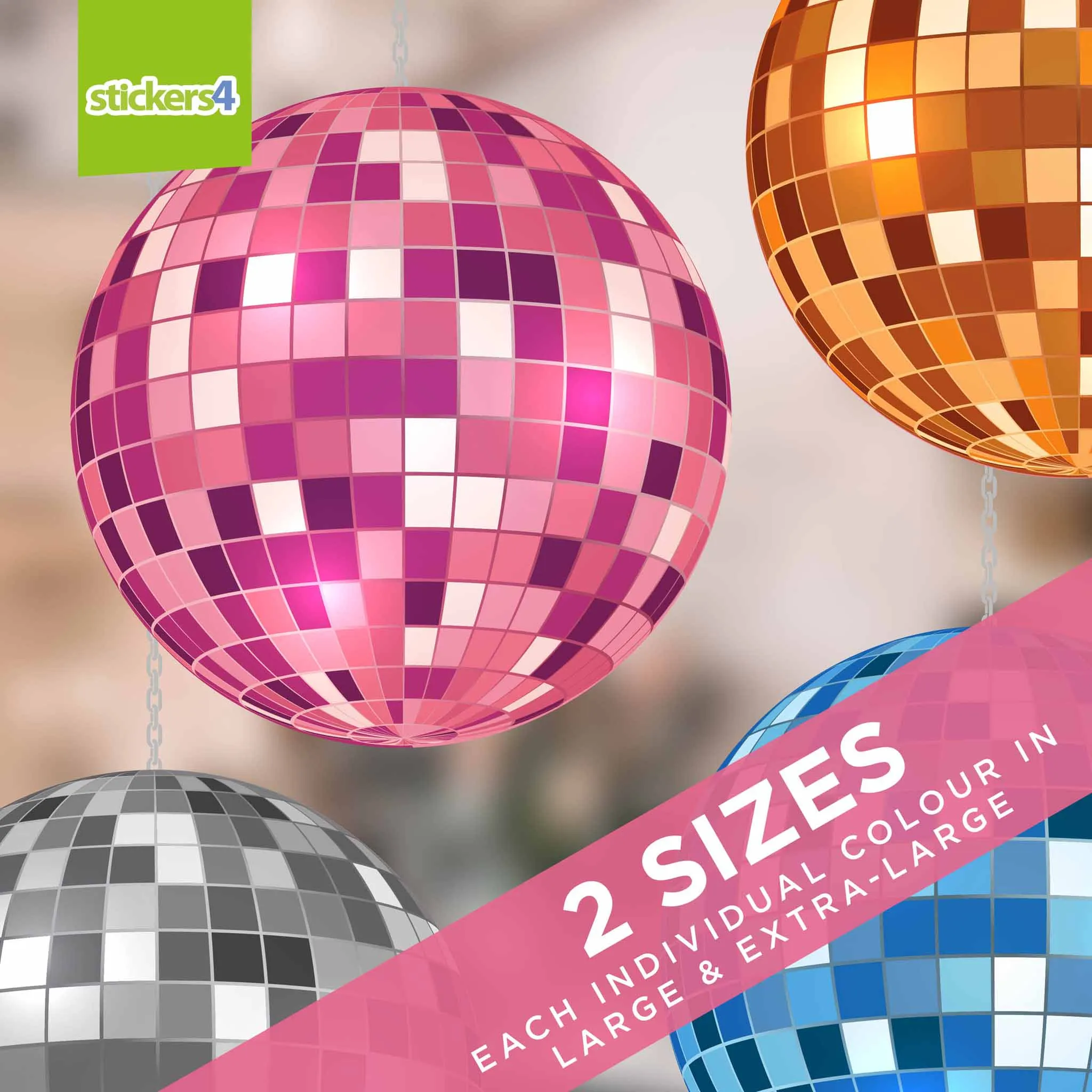 Individual Disco Ball Window Stickers (Large & XL)