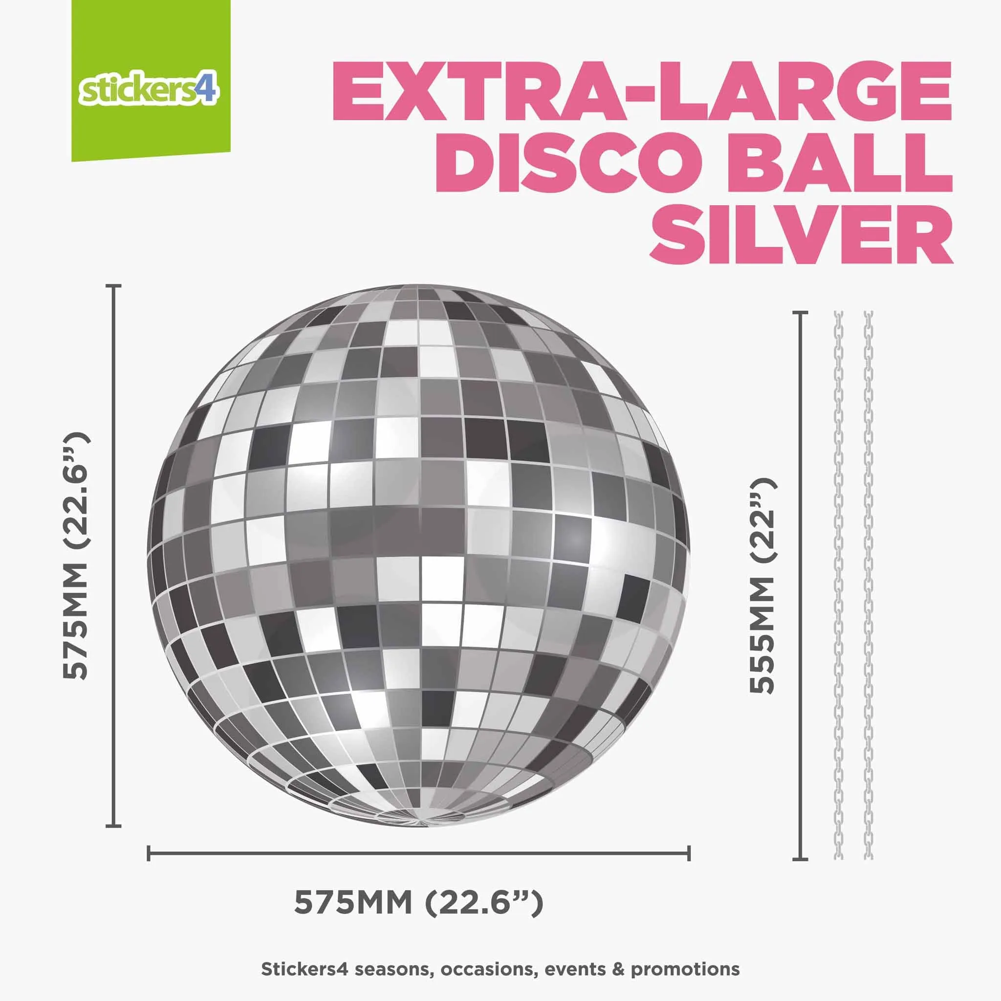 Individual Disco Ball Window Stickers (Large & XL)