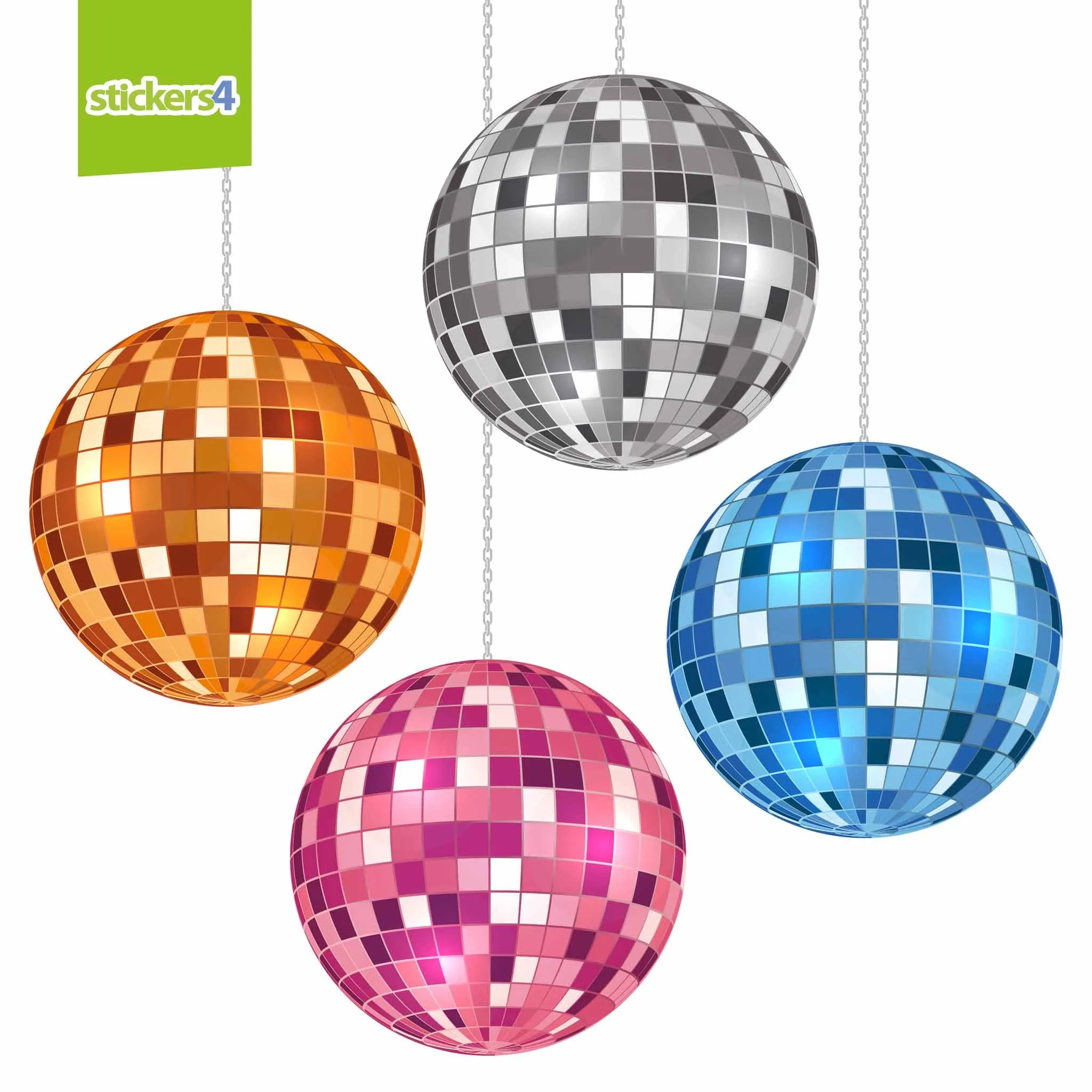 Individual Disco Ball Window Stickers (Large & XL)
