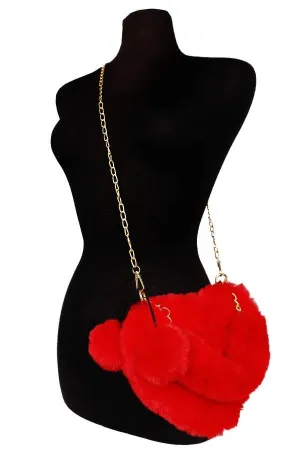 Instant Shipping! Heart Shaped Faux Fur Bag Instant Shipping! Heart Shaped Faux Fur Bag