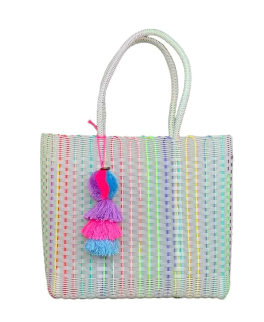 Iris clear and rainbow bag