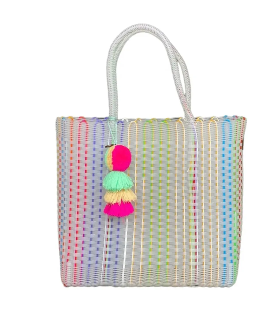 Iris clear and rainbow bag