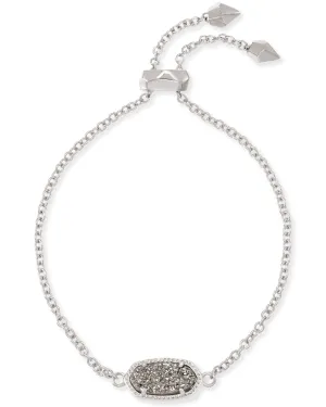 Kendra Scott Elaina Silver Adjustable Chain Bracelet In Platinum Drusy Kendra Scott Elaina Silver Adjustable Chain Bracelet In Platinum Drusy