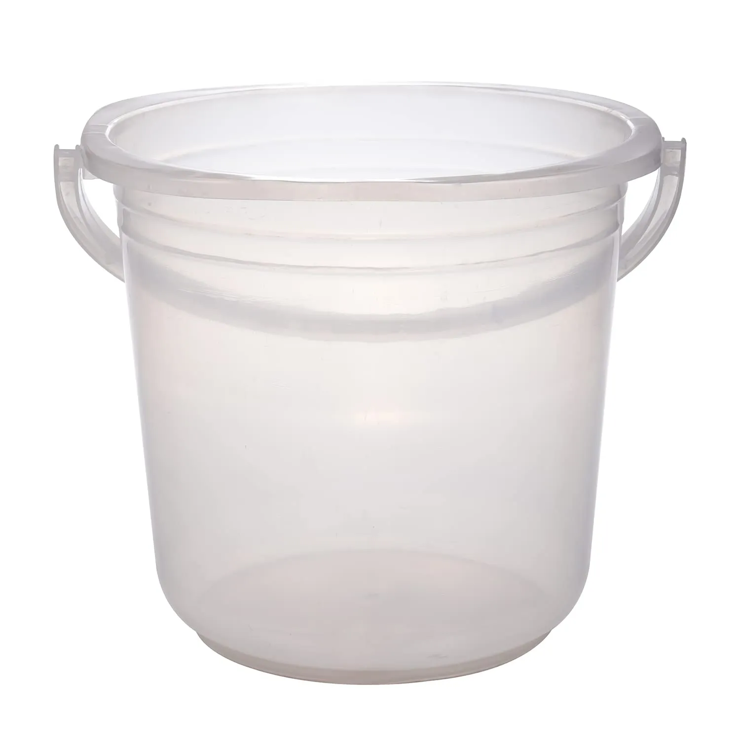 Kuber Industries Bucket|Plastic Bucket for Bathroom|Bucket for Bathing|Unbreakable Bucket with Handle|18 Liter|Pack of 3 (Transparent)