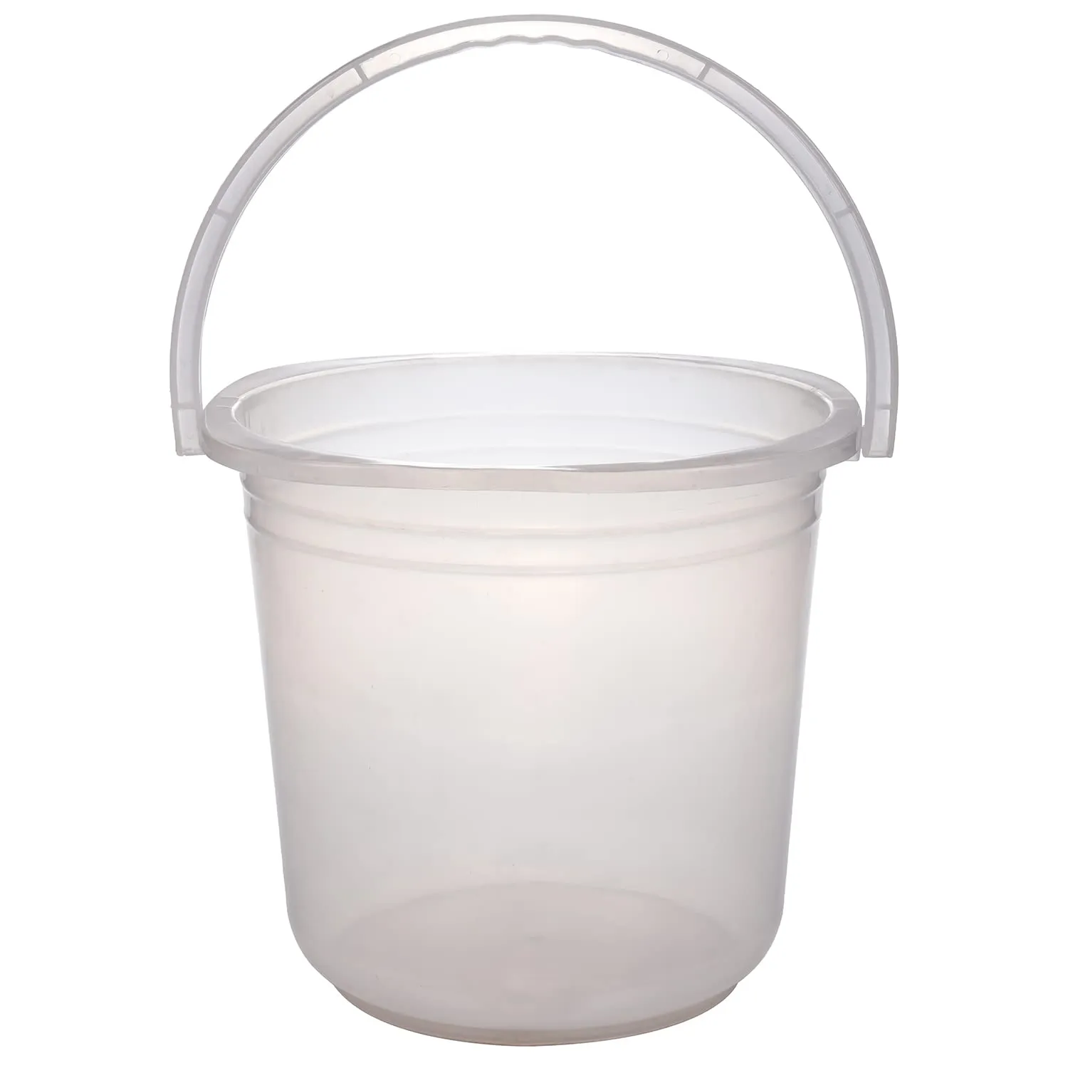 Kuber Industries Bucket|Plastic Bucket for Bathroom|Bucket for Bathing|Unbreakable Bucket with Handle|18 Liter|Pack of 3 (Transparent)