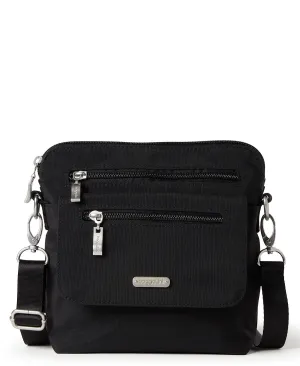 Let's escape through Baggallini Crossbody, black Let's escape through Baggallini Crossbody, black