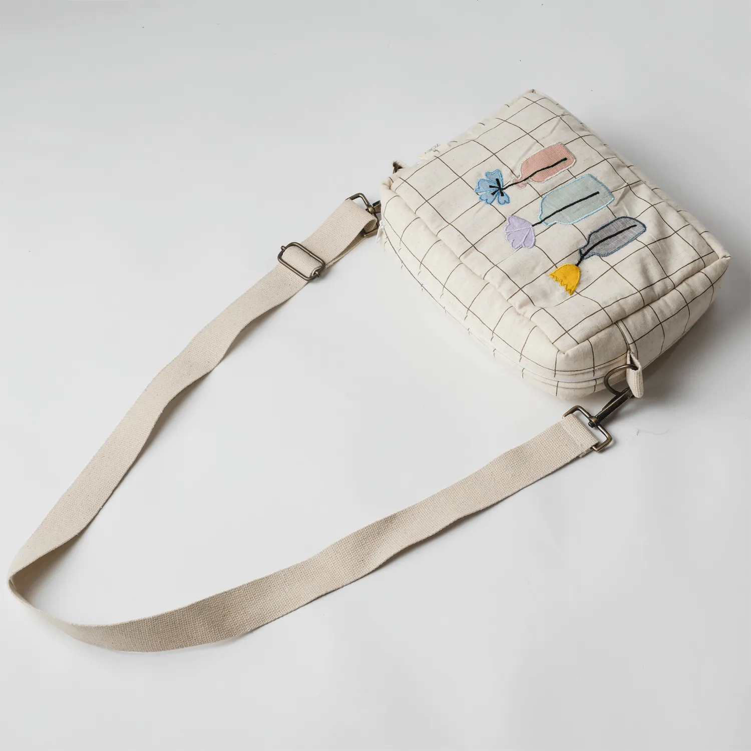Little Spring Cotton Sling Bag (Handcrafted Patchwork)