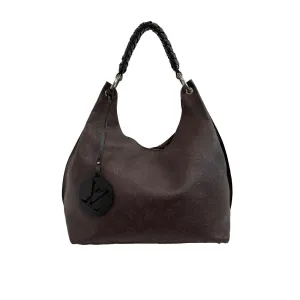Louis Vuitton - Carmel Hobo Mahina Leather Brown Monogram Shoulder Bag w/ Charm Louis Vuitton - Carmel Hobo Mahina Leather Brown Monogram Shoulder Bag w/ Charm