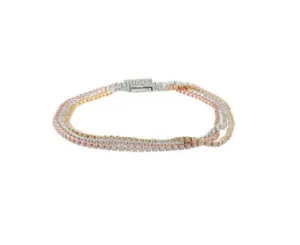 Madora Dainty Crystal Mixed Finish Bracelet Madora Dainty Crystal Mixed Finish Bracelet