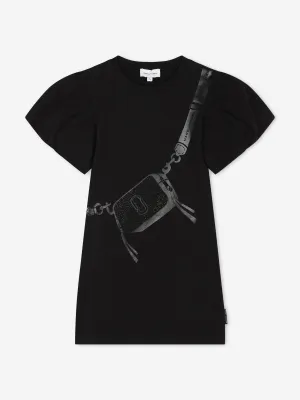 MARC JACOBS Girls Puff Sleeve Dress in Black