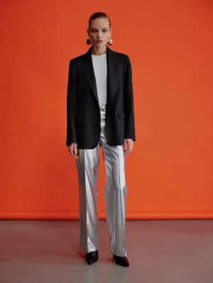 Millie Vegan Leather Straight Cut Trousers Millie Vegan Leather Straight Cut Trousers