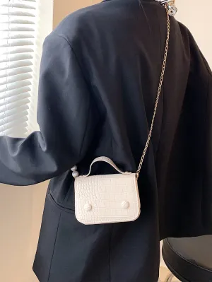 Mini Croc Embossed Satchel Bag Mini Croc Embossed Satchel Bag