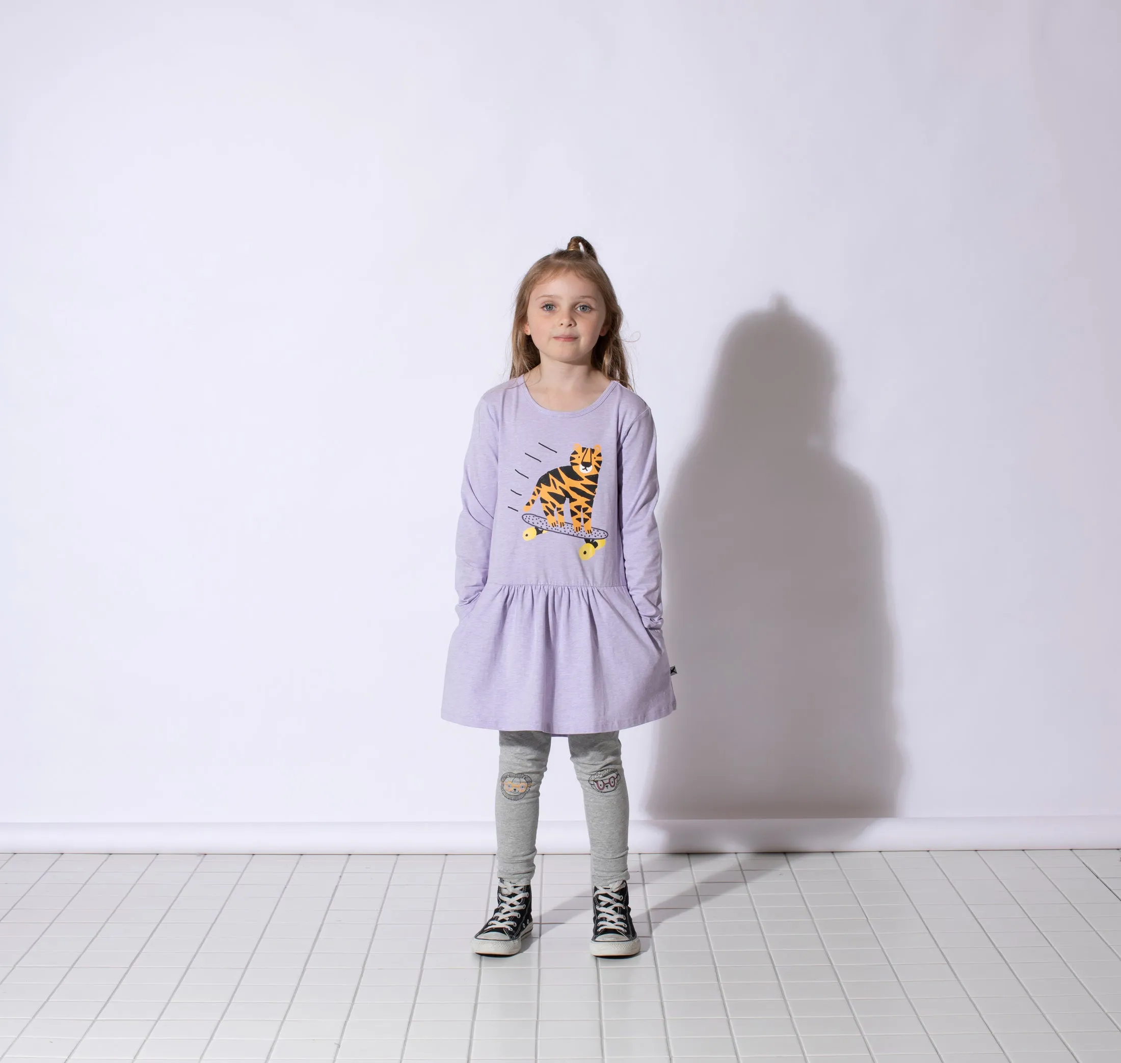 Minti Rolling Tiger Dress - Lavender Marle