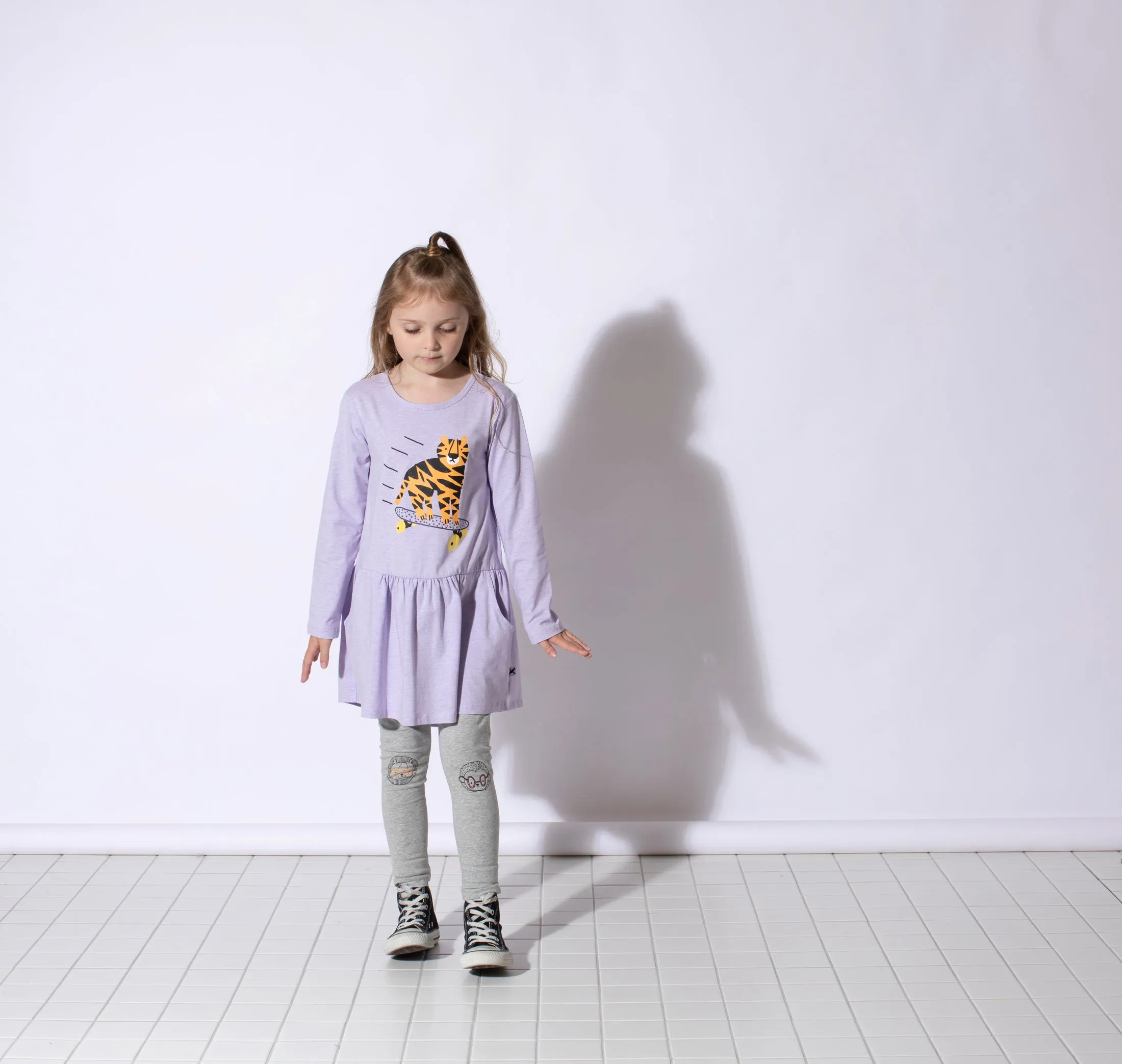 Minti Rolling Tiger Dress - Lavender Marle