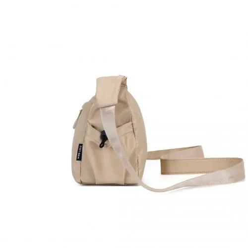Miss Lulu Ultra-Light Water-Resistant Urban Casual Commuter Crossbody Bag - Khaki | Stylish & Practical