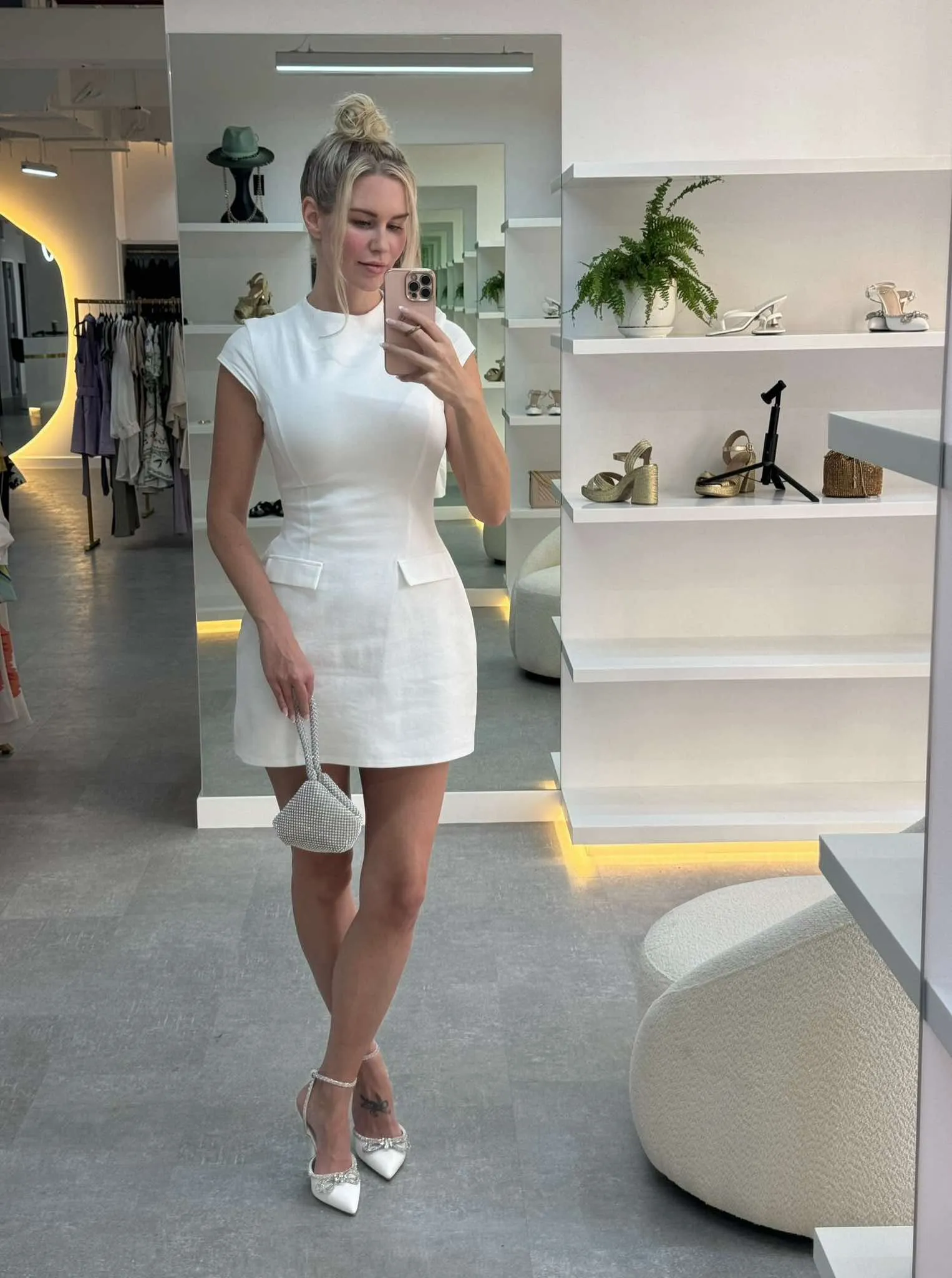 Mock Neck Mini Dress