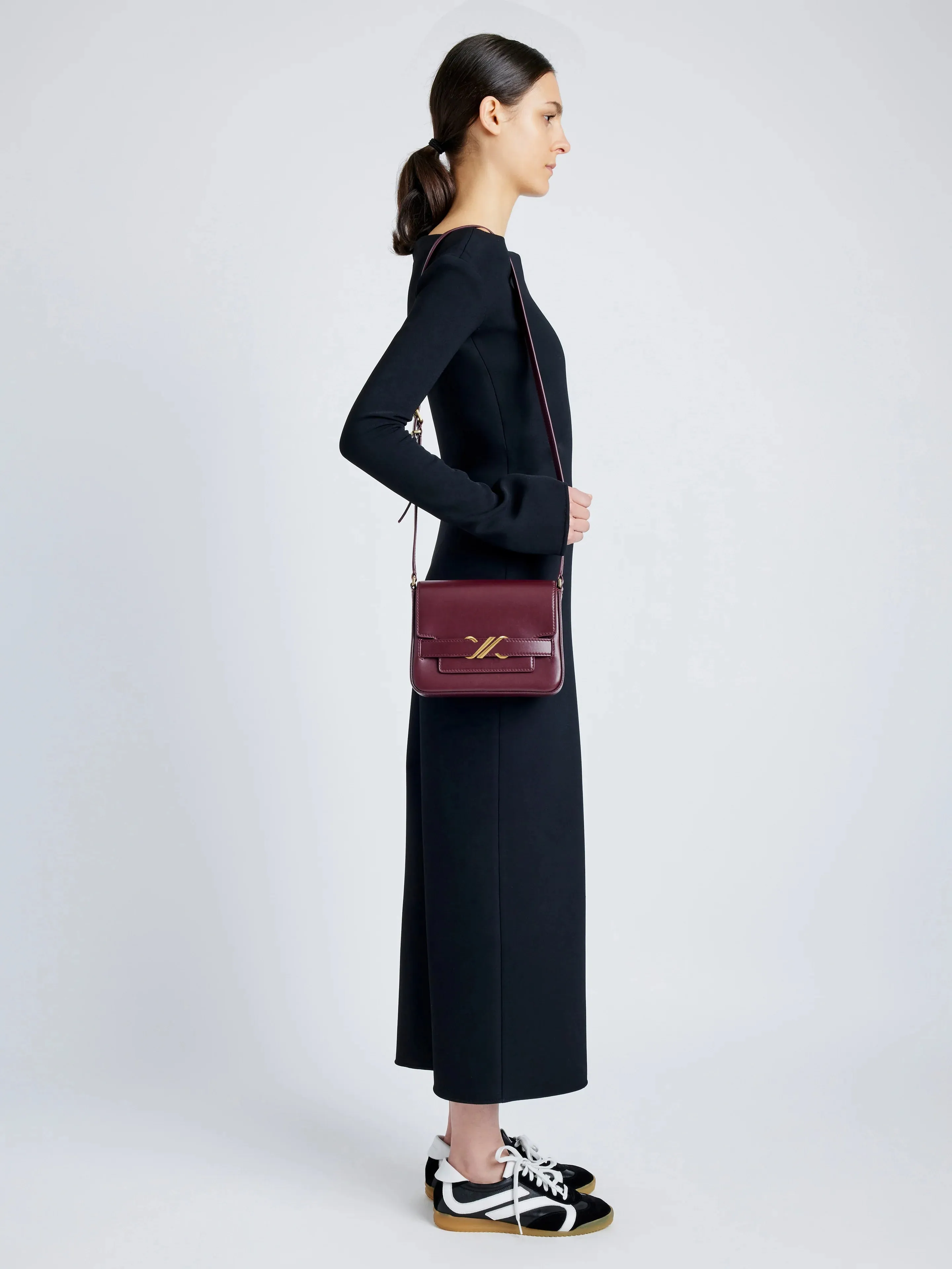 Monogram Box Bag in Dark Red