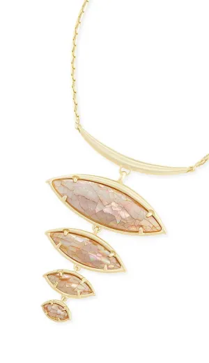 Morris Statement Necklace in Crackle Brown Pearl Morris Statement Necklace in Crackle Brown Pearl