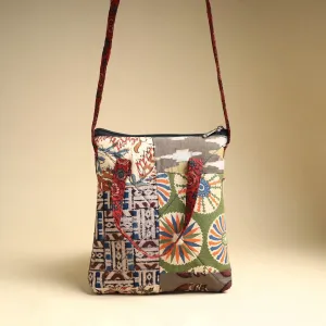 Multicolor - Handmade Quilted Cotton Patchwork Sling Bag 53 Multicolor - Handmade Quilted Cotton Patchwork Sling Bag 53