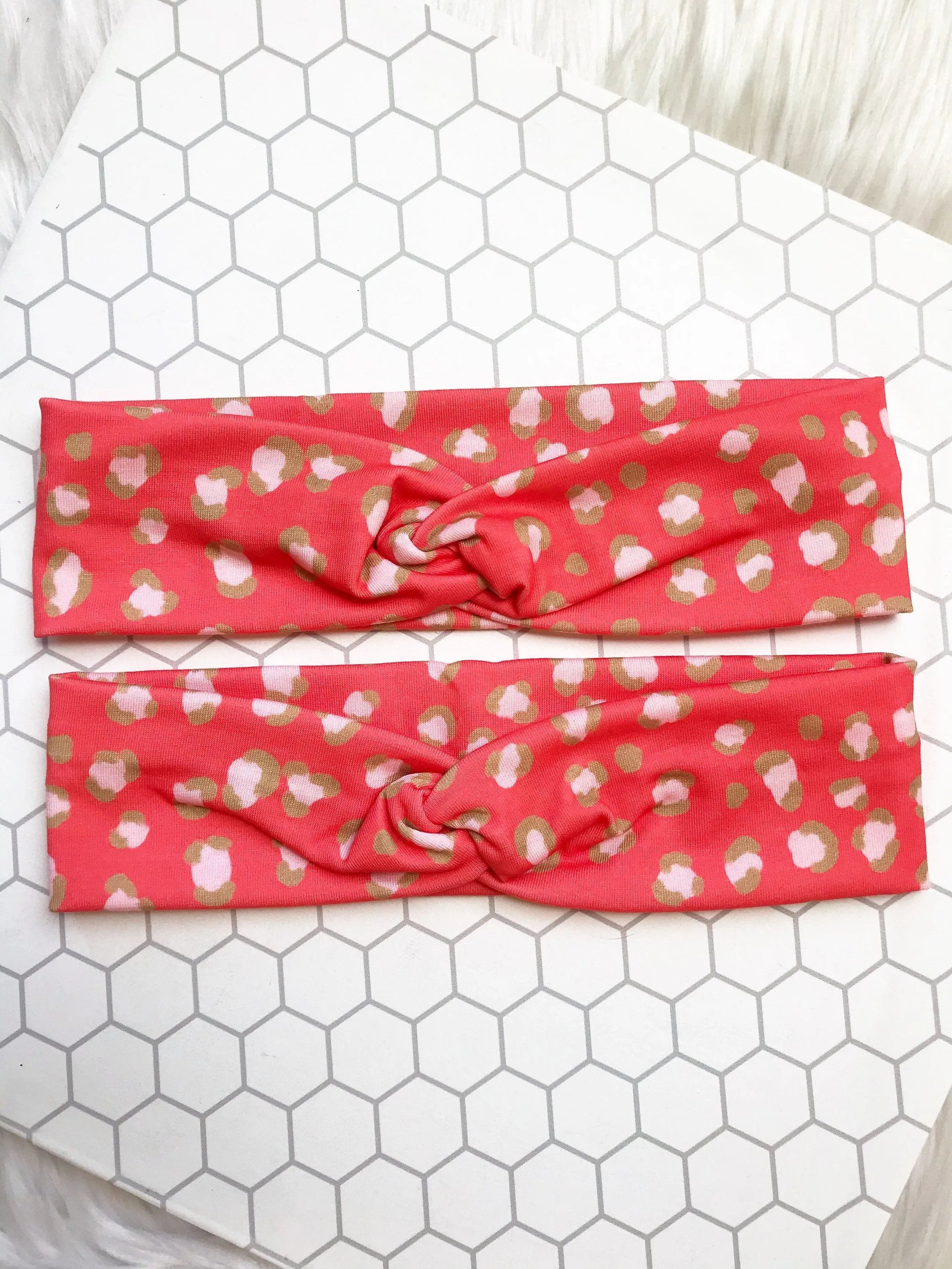 Neon Cheetah Knotties Headband