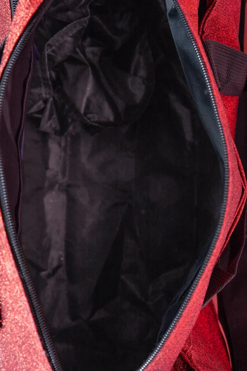 NGIL Red Glitz & Glam Duffle Bag with Shoe Compartment