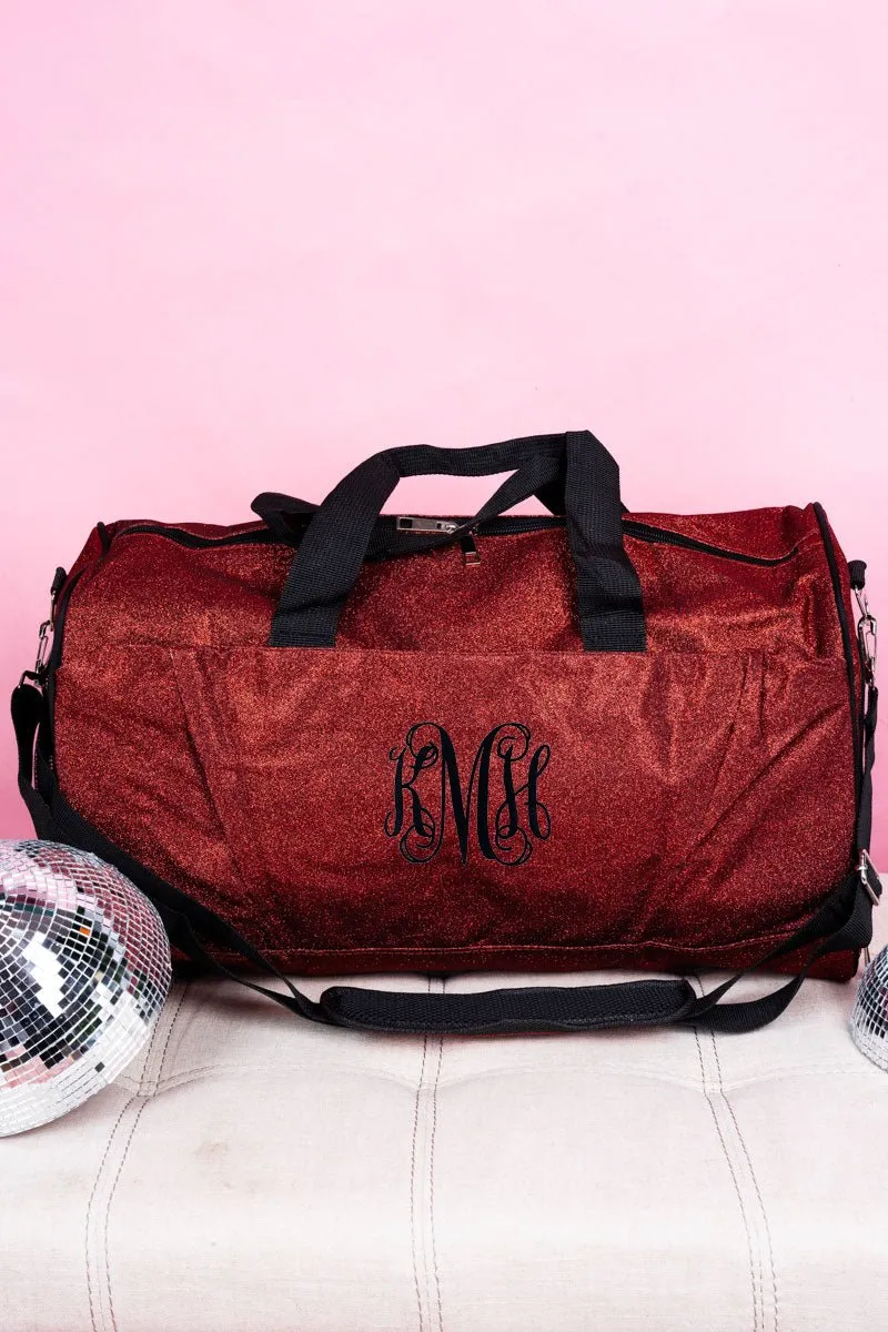NGIL Red Glitz & Glam Duffle Bag with Shoe Compartment