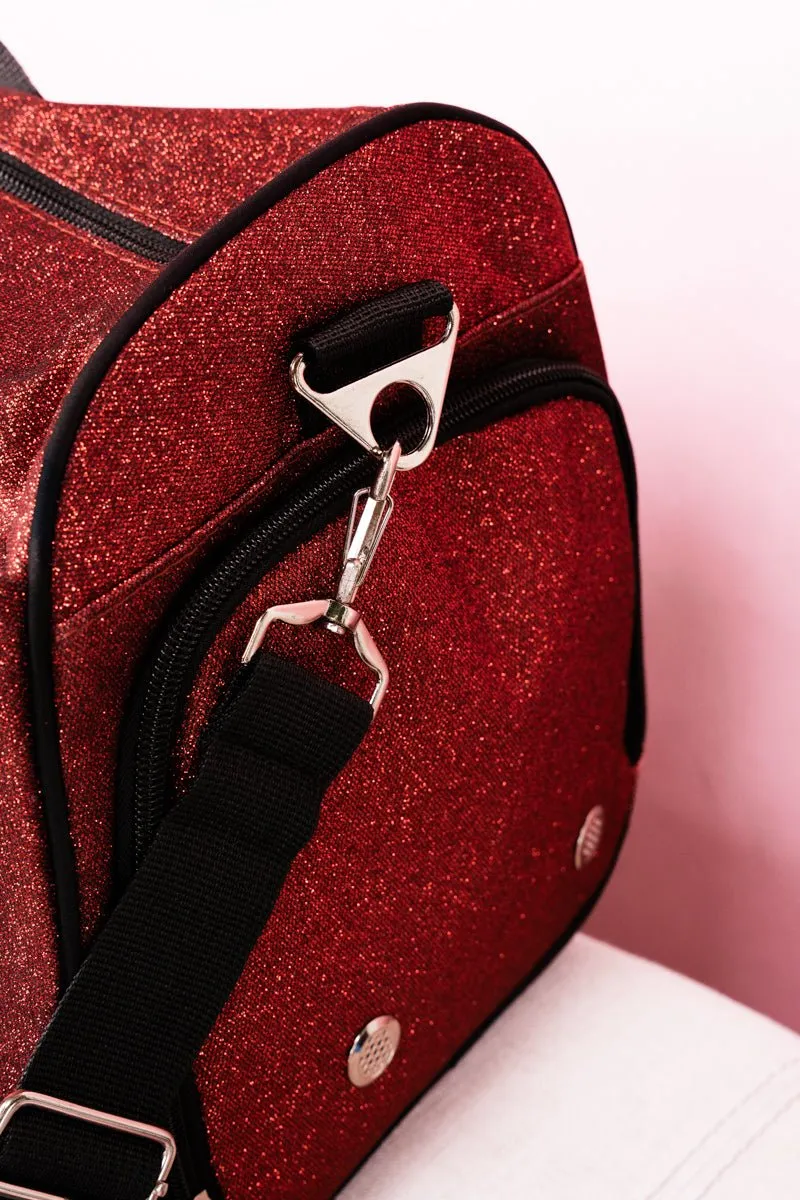 NGIL Red Glitz & Glam Duffle Bag with Shoe Compartment