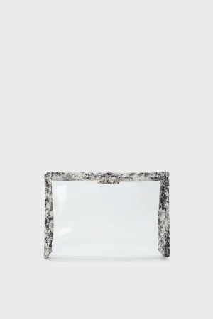 Noir Cypress Toile PVC Wide Large Pouch Noir Cypress Toile PVC Wide Large Pouch