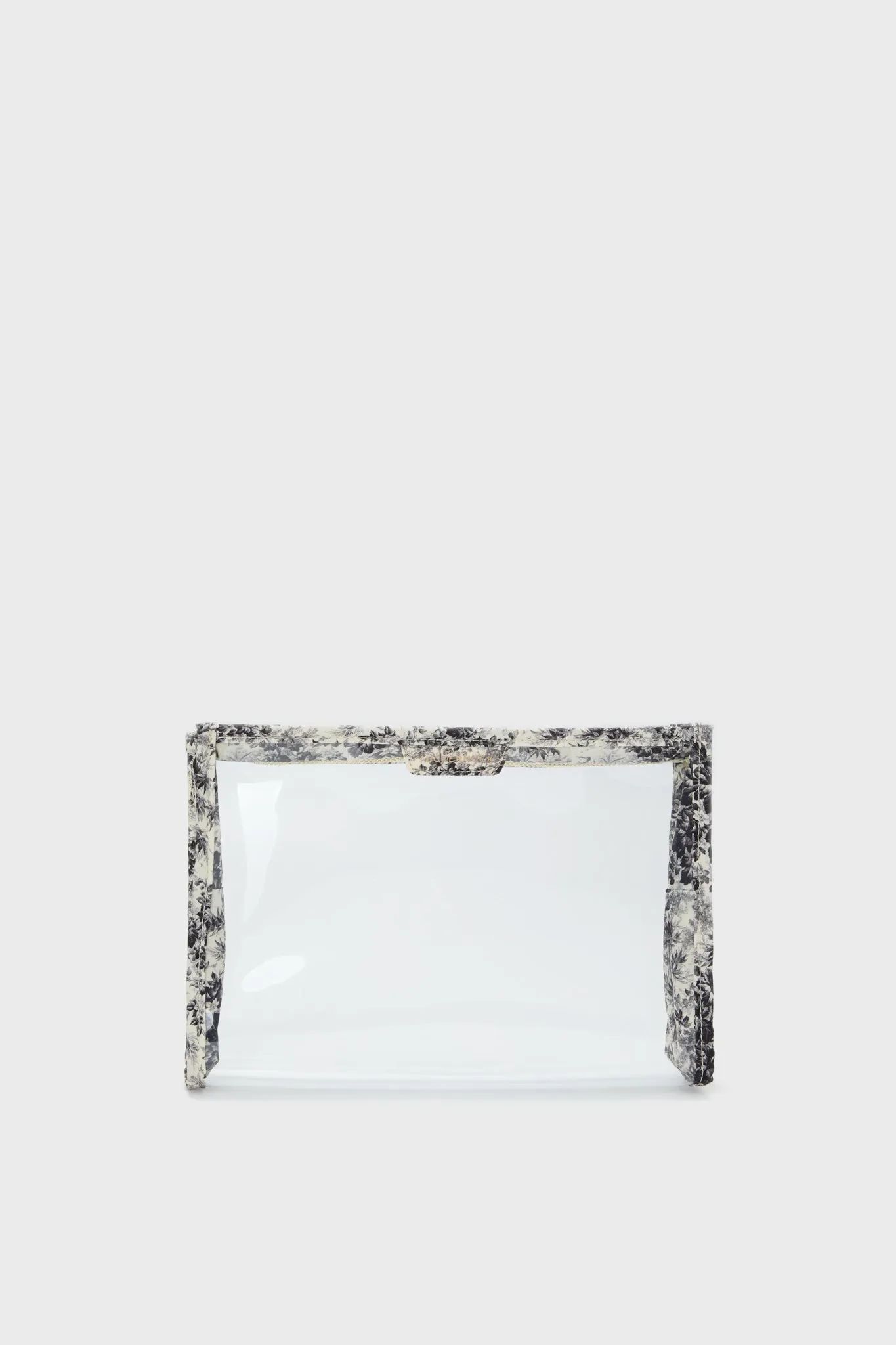 Noir Cypress Toile PVC Wide Large Pouch