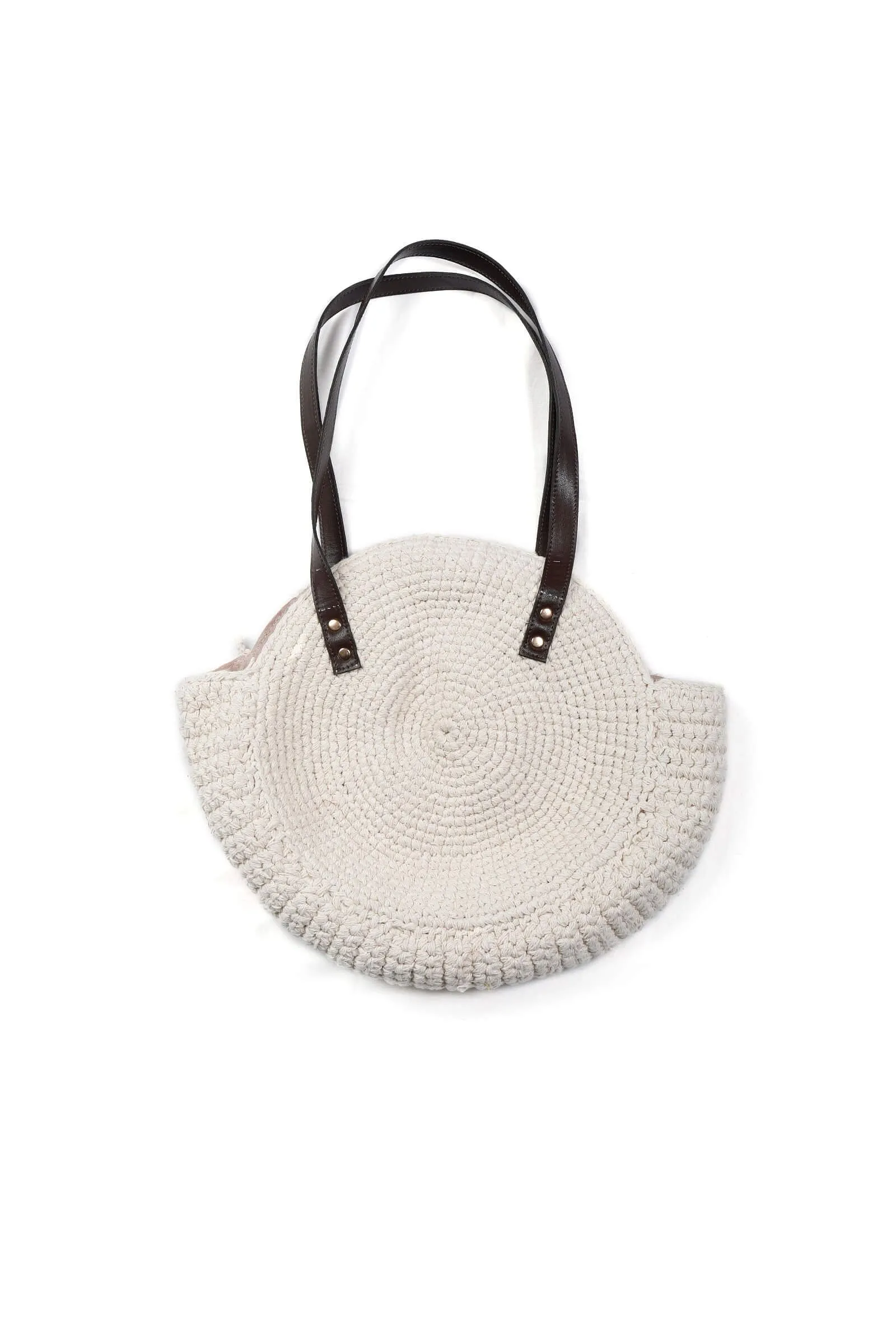 Off White Thread Crochet Bag