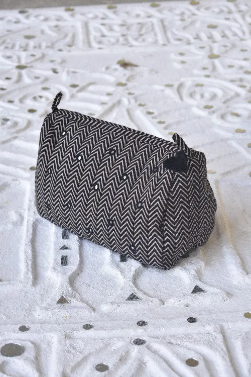 Okhai 'Solace' Pure Cotton Mirror Work Pouch