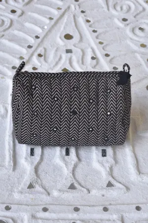 Okhai 'Solace' Pure Cotton Mirror Work Pouch Okhai 'Solace' Pure Cotton Mirror Work Pouch