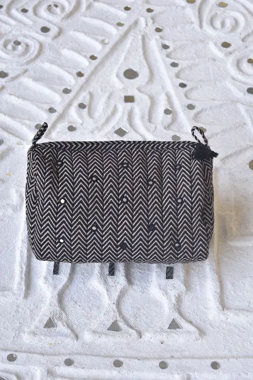 Okhai 'Solace' Pure Cotton Mirror Work Pouch