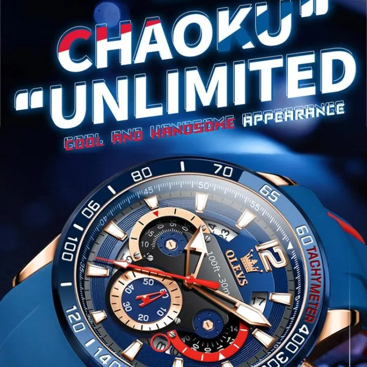 OLEVS 9936 Men's Waterproof Quartz Sports Watch with Multifunctional Features