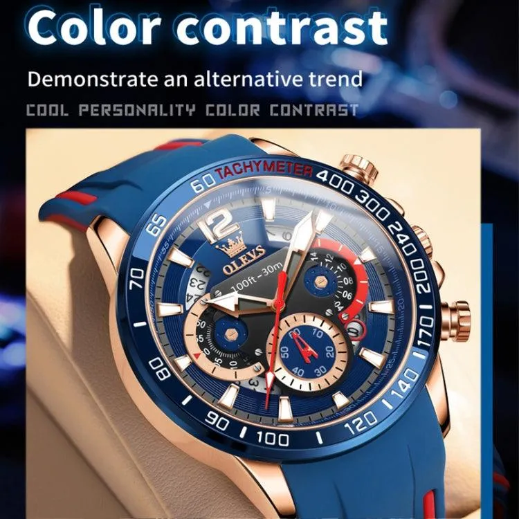 OLEVS 9936 Men's Waterproof Quartz Sports Watch with Multifunctional Features